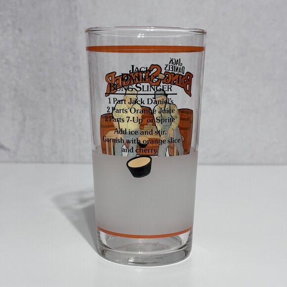 Vintage 90’s Jack Daniel’s Bung Slinger Drinking Recipe Glass Set - Picture 4 of 6